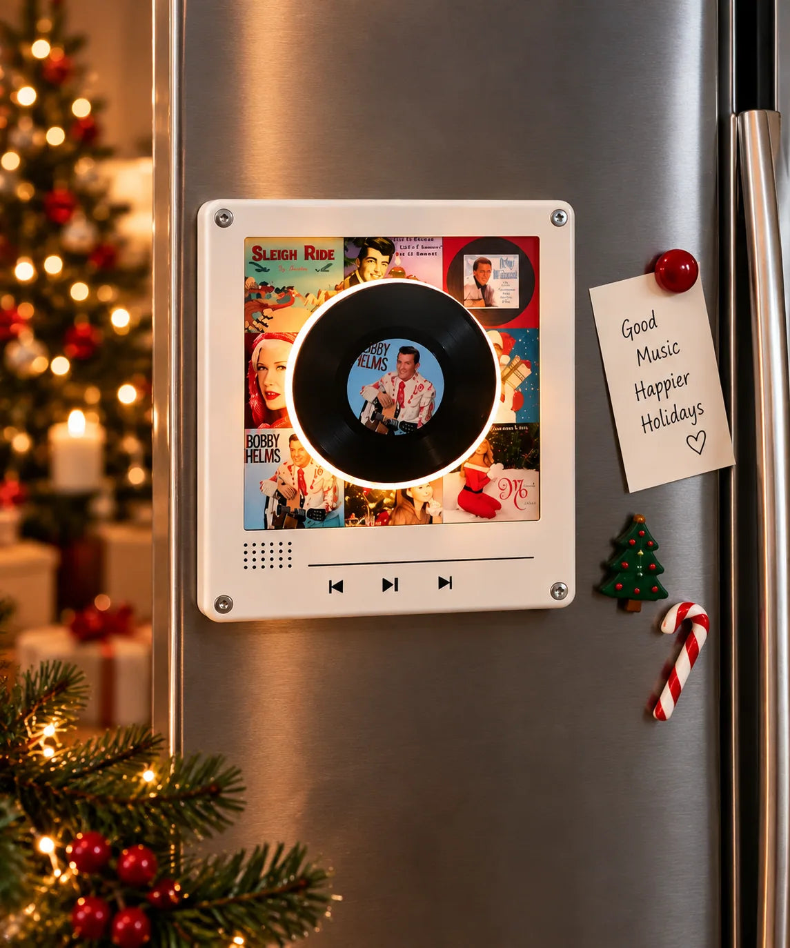 Miniature Vinyl Player Fridge Magnet Set