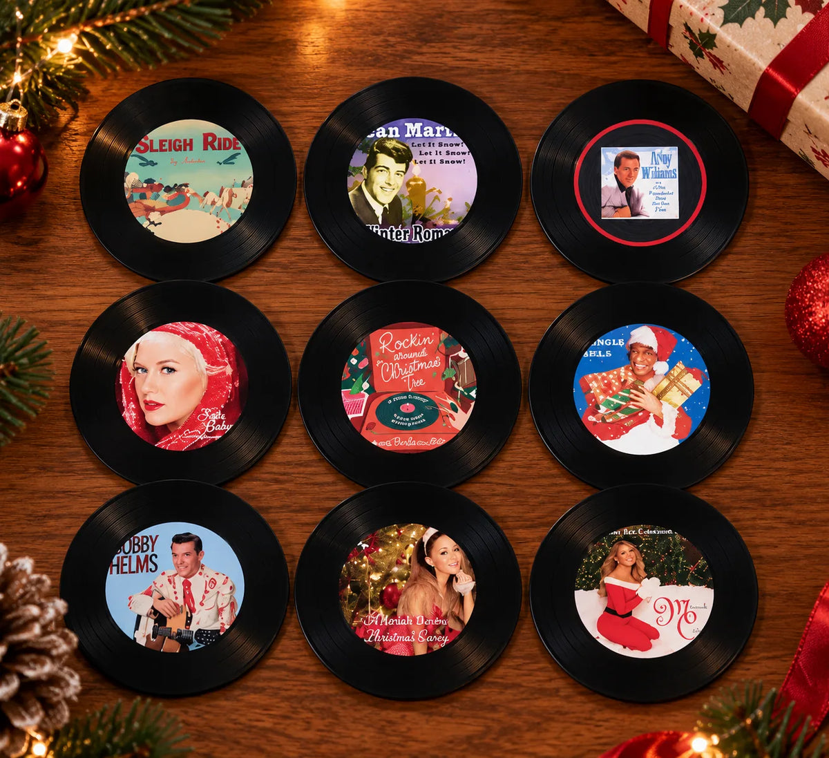Miniature Vinyl Player Fridge Magnet Set