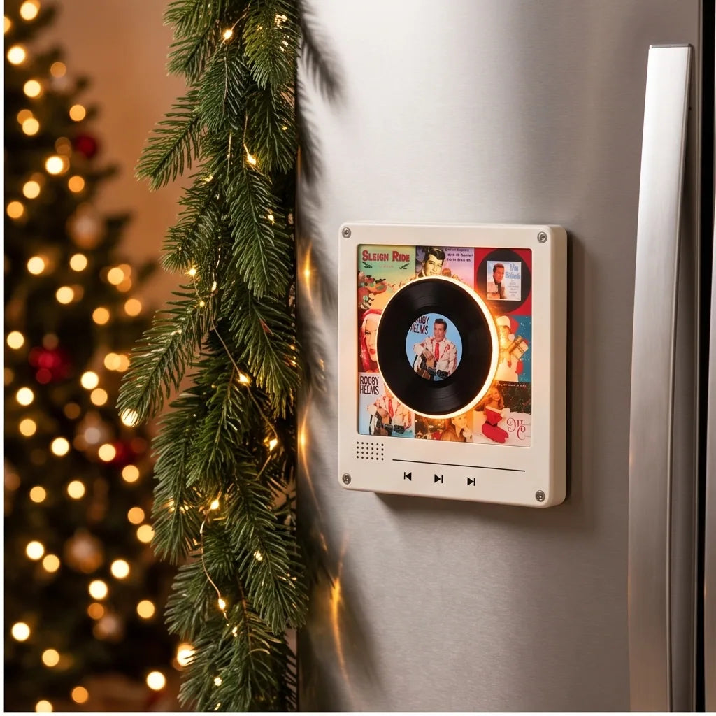 Miniature Vinyl Player Fridge Magnet Set