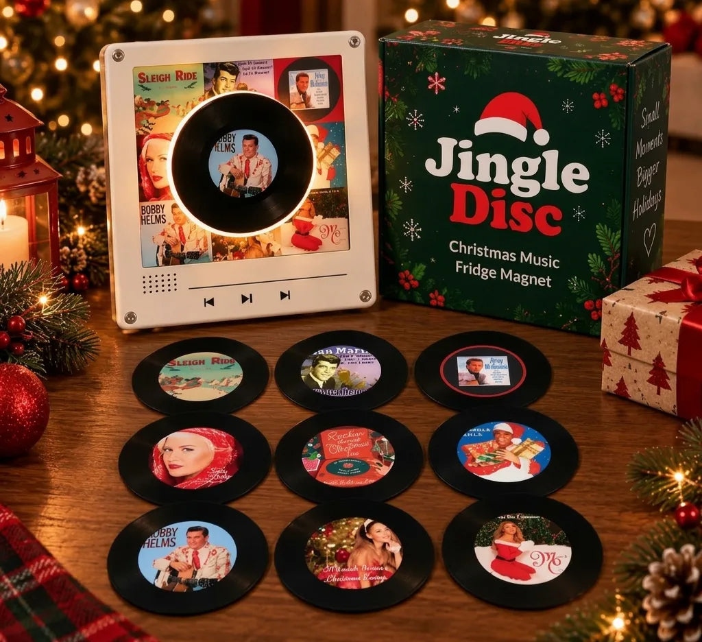 Miniature Vinyl Player Fridge Magnet Set